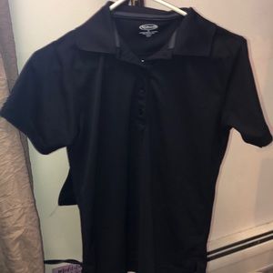 Black polo shirt